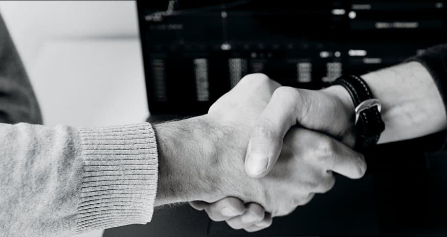 Two people shaking hands